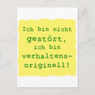 beteendeoriginell vykort