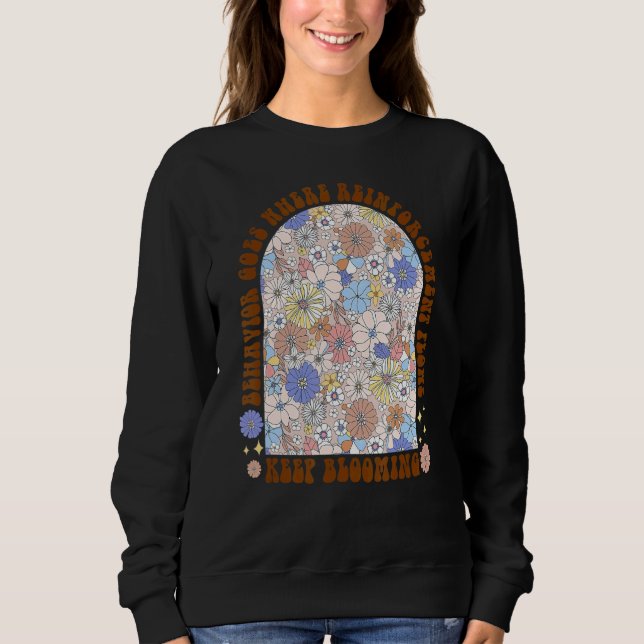Beteendet går där Behållan Förstärkta flöden blomm T Shirt (Framsida)