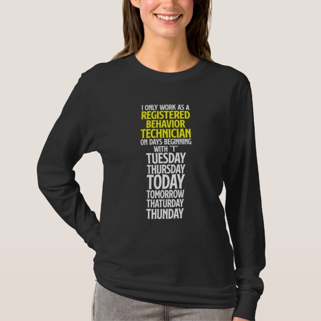 Beteendetekniker Behavioral Tech RBT 1 T Shirt (Framsida)