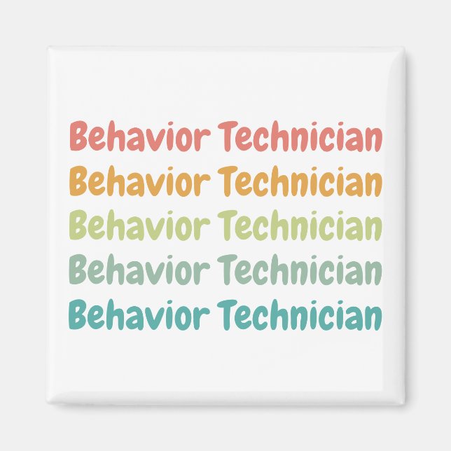 Beteendetekniker RBT Behavior Tech Retro Magnet (Framsidan)