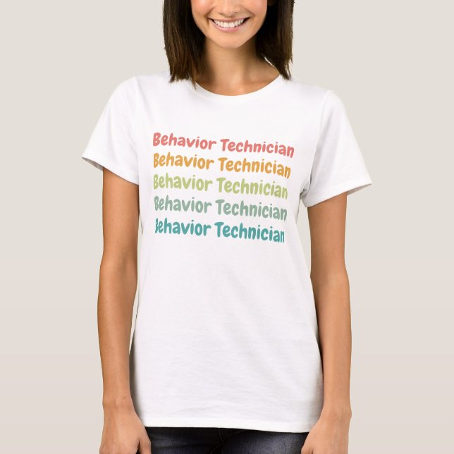 Beteendetekniker RBT Behavior Tech Retro T Shirt (Framsida)