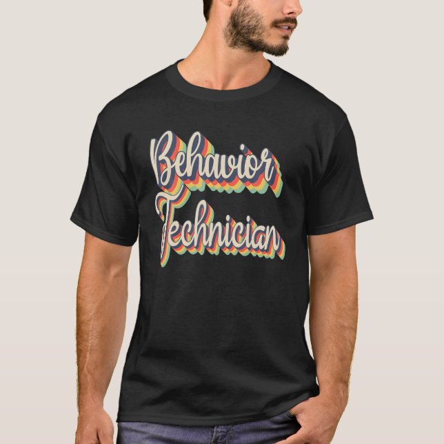 Beteendetekniker Retro Behavioral Tech RBT ABA T Shirt (Framsida)