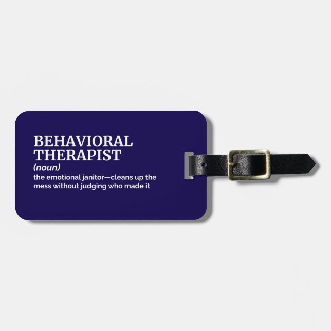 Beteendeterapi Funny Psychology Luggage Tag Bagagebricka (Horisontell Framsida)