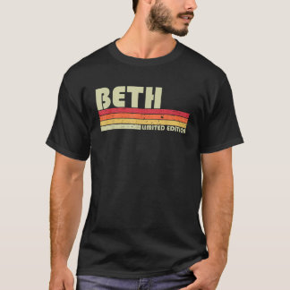 BETH Gift Namn Personlig Retro Vintage 80-talet 90 T Shirt