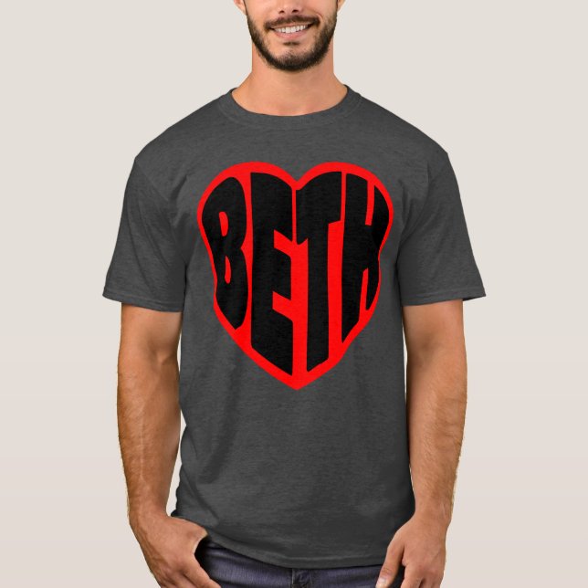 Beth i min hjärta vän t shirt (Framsida)