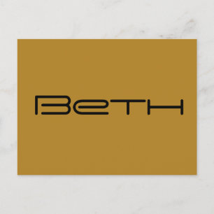 Beth, namn av Orphan Black-tecken,geometrisk fon Vykort