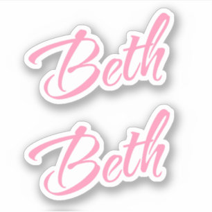 Beth namn x2 klistermärken