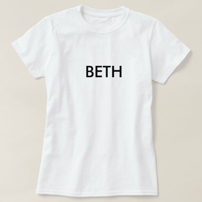 Beth T Shirt (Design framsida)