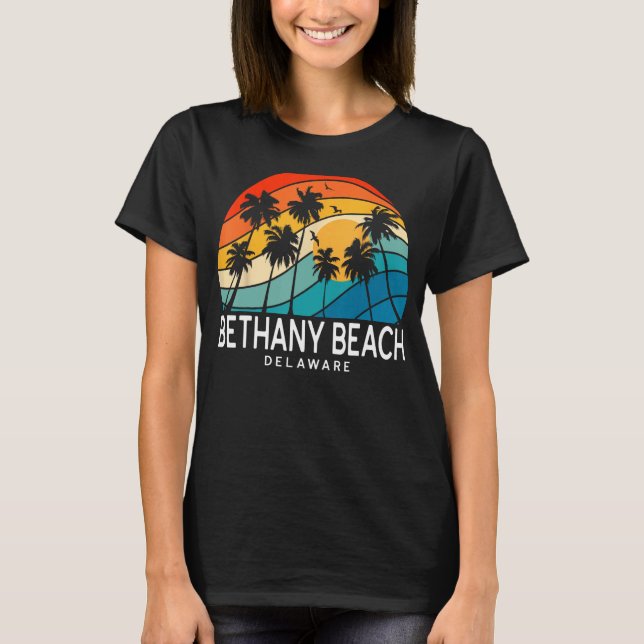 Bethany Beach Delaware Handflatan Träd Tropical Be T Shirt (Framsida)