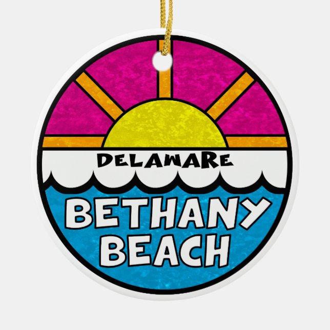 Bethany Beach Delaware Julgransprydnad Keramik (Framsidan)