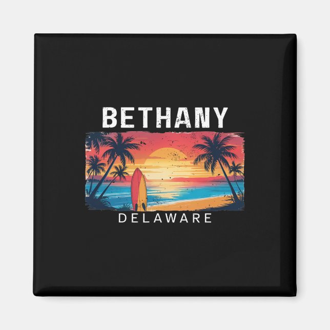 Bethany Beach Delaware män kvinnor surfing  Magnet (Framsidan)