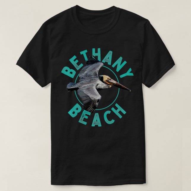 Bethany Beach Delaware Pelican Design Pullover  T Shirt (Design framsida)