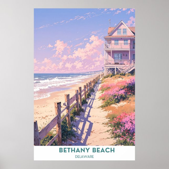 Bethany Beach, Delaware Seashore Poster (Framsidan)