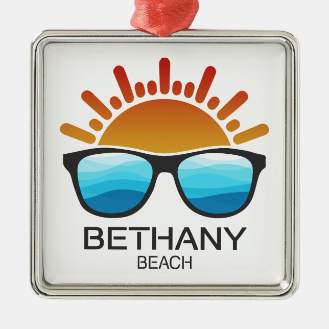 Bethany Beach Delaware Sunglasses Julgransprydnad Metall (Framsidan)
