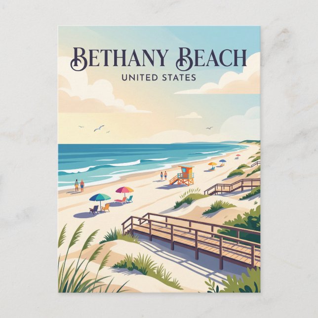 Bethany Beach Delaware Vykort (Framsida)
