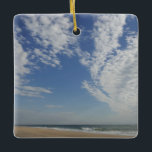 Bethany Beach II Julgransprydnad Keramik<br><div class="desc">Vissa stränder vid Öster Kusten är fullt av människor och byggnad och andra är fullt av naturen. Här är ett enkelt strandfoto från en tyst strand i Delaware,  Bethany Beach,  under lågsäsongen i april. Det här fotot visas också som "Bethany Beach II" i widescreenformat tapet från MLeWallpapers.com.</div>