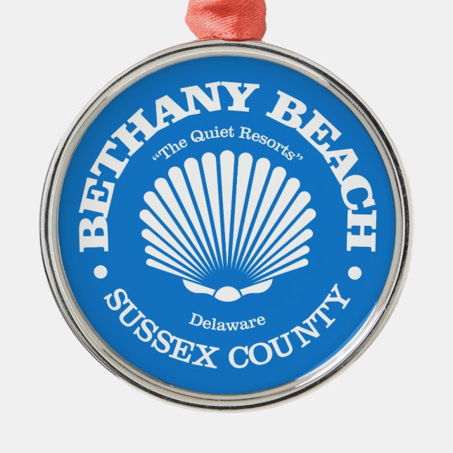 Bethany Beach (säsongsbundet) Julgransprydnad Metall (Framsidan)