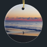 Bethany Beach Sunrise I Julgransprydnad Keramik<br><div class="desc">Vissa stränder vid Öster Kusten är fullt av människor och byggnad och andra är fullt av naturen. Här är ett soluppsstrandfoto från en tyst strand i Delaware, Bethany Beach, under lågsäsongen i april. Kolla in vår butik för vackraste solupphöjningsfoton. Det här bild är också tapet som "Bethany Beach Sunrise I"...</div>