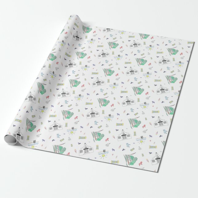 Bethany Beach Wrapping Papper Presentpapper (Utrullad)