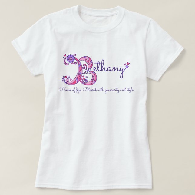 Bethany Flickor B namn: monogramskjorta Tröja (Design framsida)