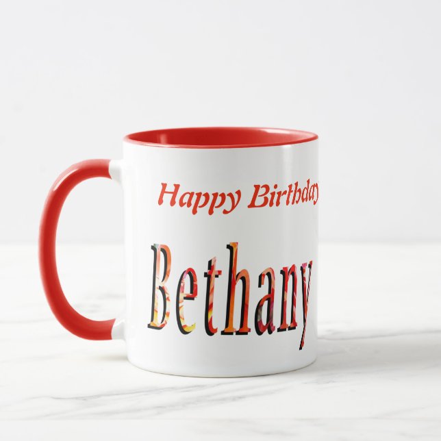 Bethany Girls Namn Logotyp Mugg (Vänster)