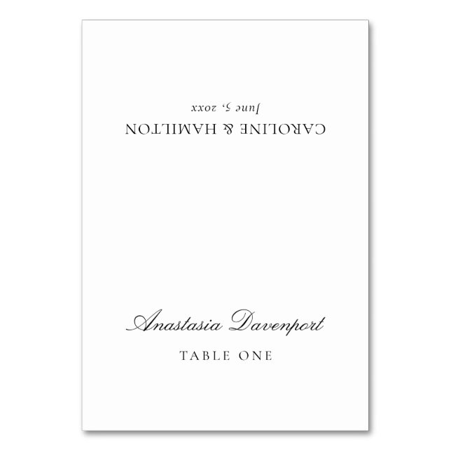 Bethany Miller-platskort Bordsnummer (Framsidan)