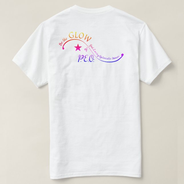 BetheGlowofPEO Basic T-Shirt - White (Design baksida)
