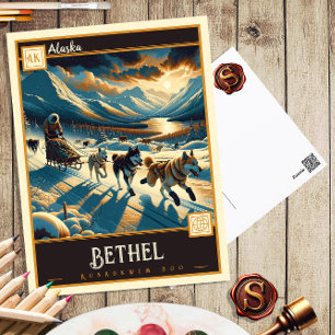 Bethel, Alaska Postkort för Vintage Vykort