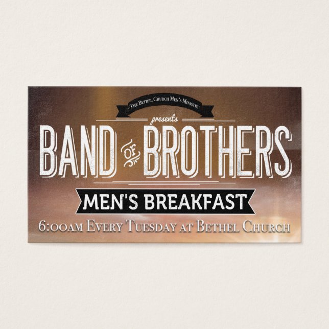Bethel Church Band of Brothers Breakfast Visitkort (Framsidan)