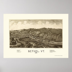 Bethel panorama- karta för VT - 1886 Poster