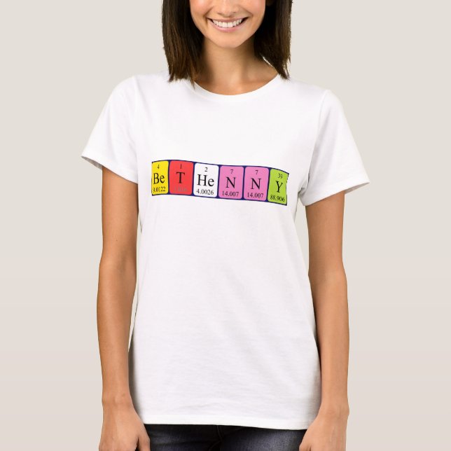 Bethenny Periodisk bord namn-skjorta T Shirt (Framsida)