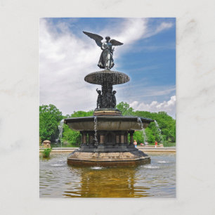 Bethesda ’Angel of the Vatten’ Central Park, NYC Vykort