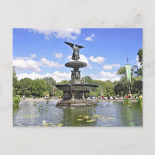 Bethesda ’Angel of the Vatten’ Central Park, NYC Vykort
