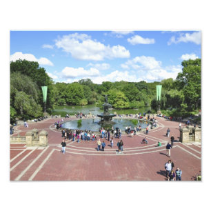 Bethesda fontän i Central Park NY Fototryck