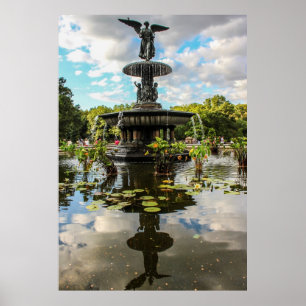 Bethesda Fontän i Central Park Photo Poster