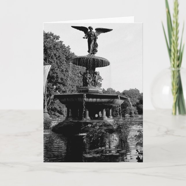 Bethesda fontän i det Central Park fotoet Kort (Framsida)