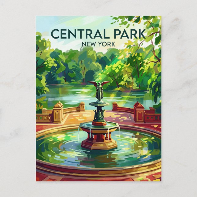 Bethesda Terrace USA Vykort (Framsida)