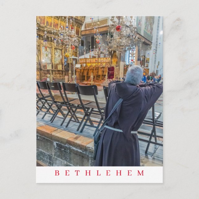 Bethlehem Church of the Ntivity munk vycard Vykort (Framsida)