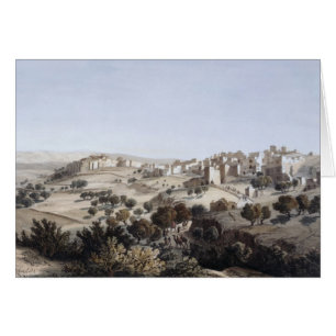 Bethlehem, graverad av Terry Hälsningskort