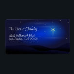 Bethlehem-julafton Fraktsedel<br><div class="desc">Nattscenen som visar Betlehem Star. Betlehem-stjärnan, som också kallas julstjärnan, är en stjärna i den kristna tradition som avslöjade Jesus födelse i magi, eller "vis manar", och som senare ledde dem till Betlehem. Använda dessa fantastiska etiketter när du skickade ut dina semesterhälsningar, julfestinbjudningar eller på presenter för familj och vänner....</div>
