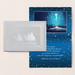 Bethlehem Luxury-julen Folierat Kort