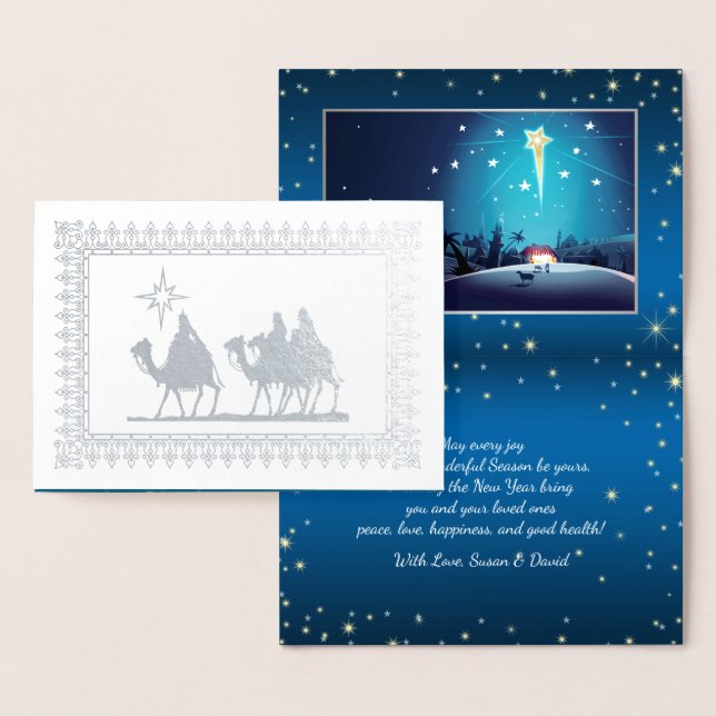 Bethlehem Luxury-julen Folierat Kort (Display)