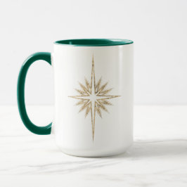 Bethlehem Nativity Star Scripture Green Christmas  Mugg