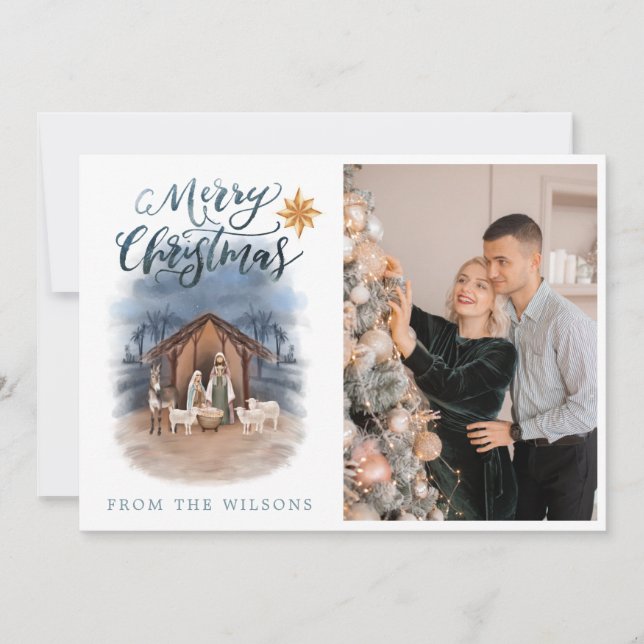 Bethlehem Ntivity Helgdag Card Julkort (Framsida)