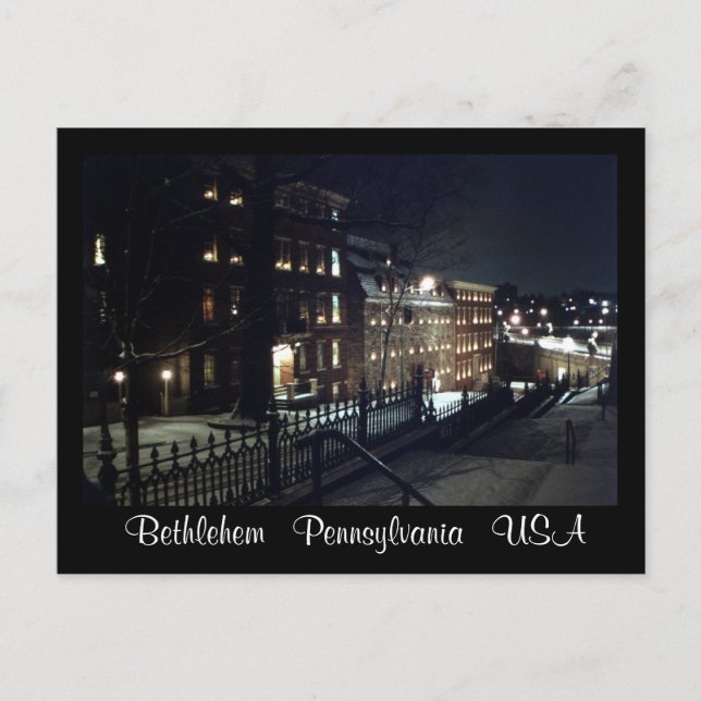 Bethlehem Pa USA 21 vykort (Framsida)