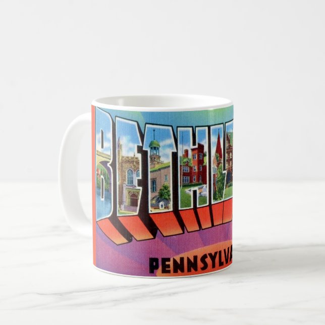 Bethlehem PA vykort Kaffemugg (Framsida vänster)