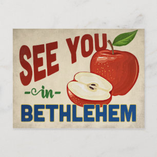 Bethlehem Pennsylvania Apple - Vintage resor Vykort