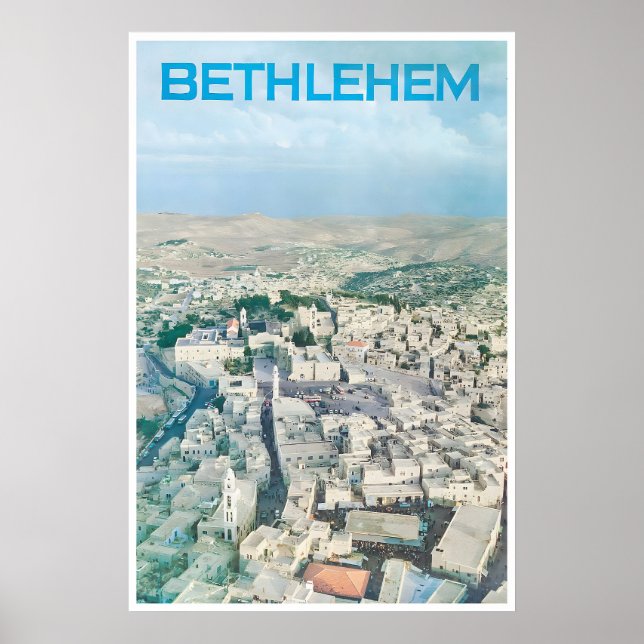 Bethlehem Resemålning Affisch Vintage Mellanöstern (Framsidan)