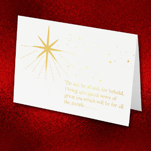 Bethlehem Star Jul-guldkort Folierat Kort
