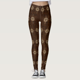 BETHLEHEM STAR Jul Ntivity Mönster Brown Leggings